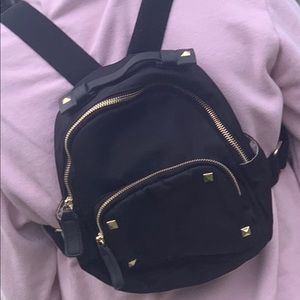 Madden Girl Mini Bag Trendy Nylon Black n Gold